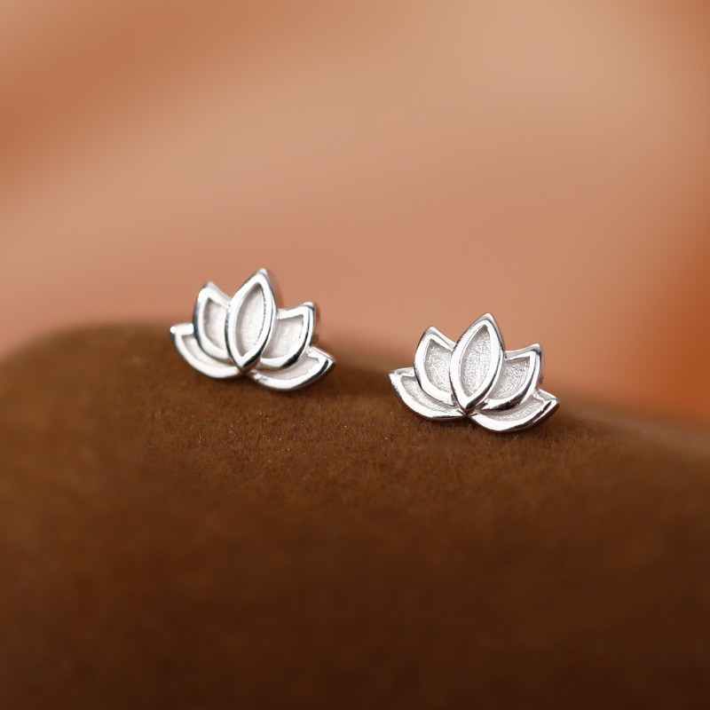 Dainty Lotus Earrings