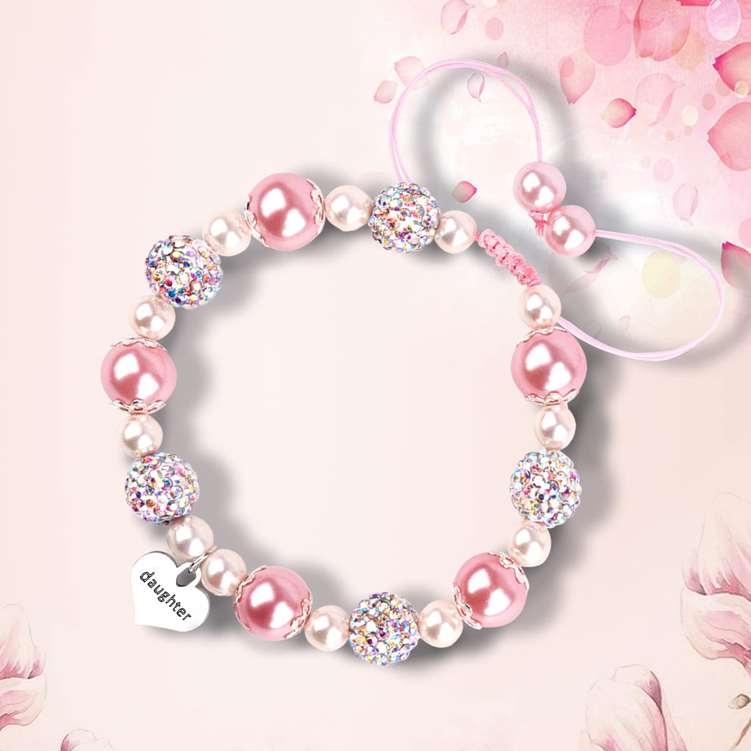 For Daughter- You Are My Most Beautiful Chapter Pendant Pearl Bracelet