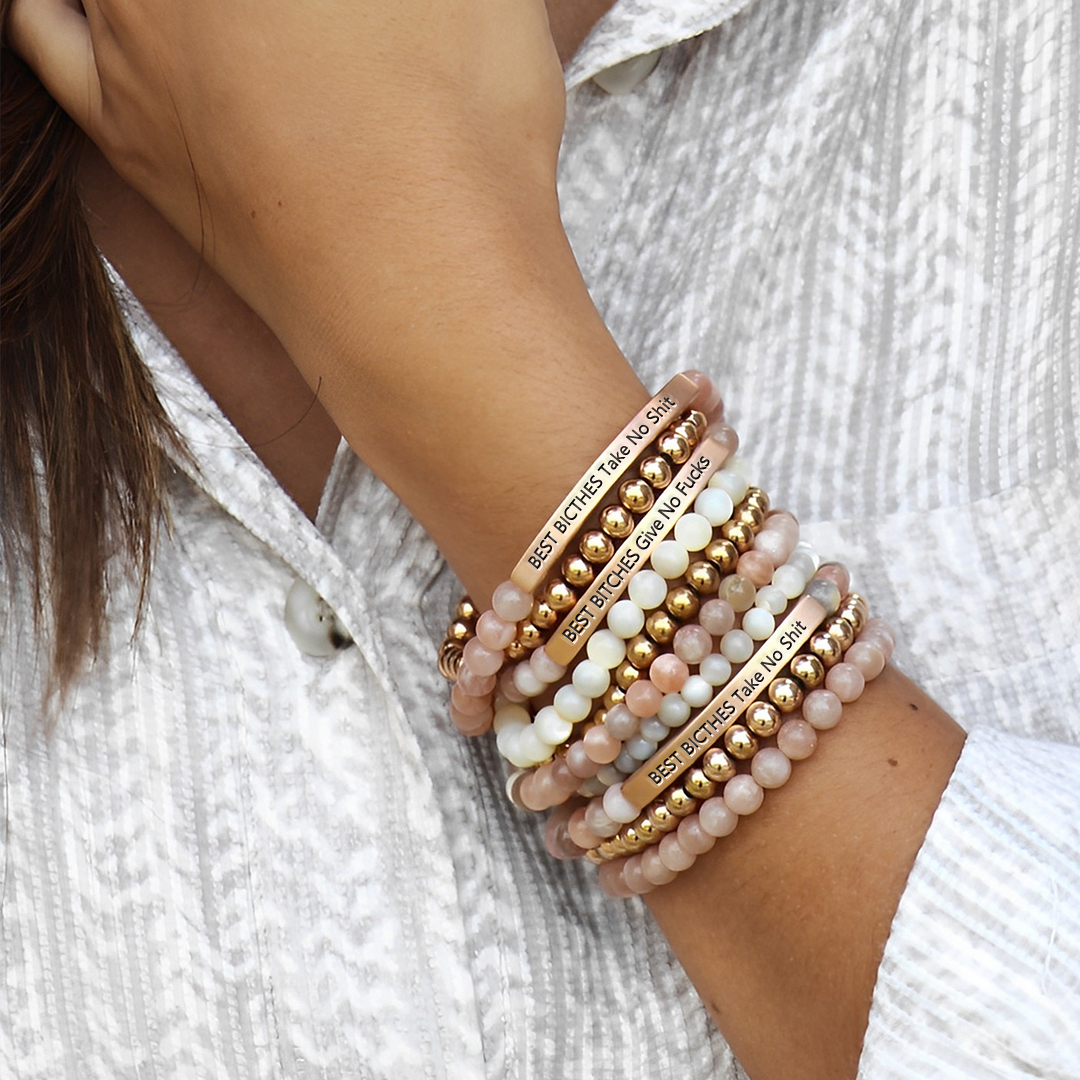 For Friend - Best Bicthes Bead Lettering Bracelet
