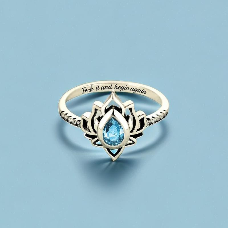 Fuck It and Begin Again Lotus Ring