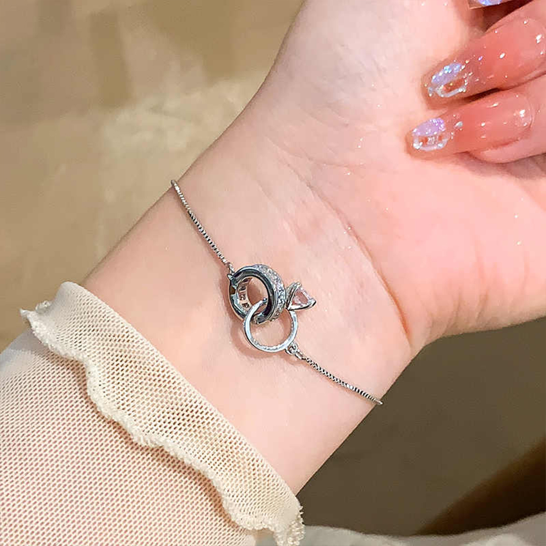 For Wife - S925 Interlocking Diamond Bracelet