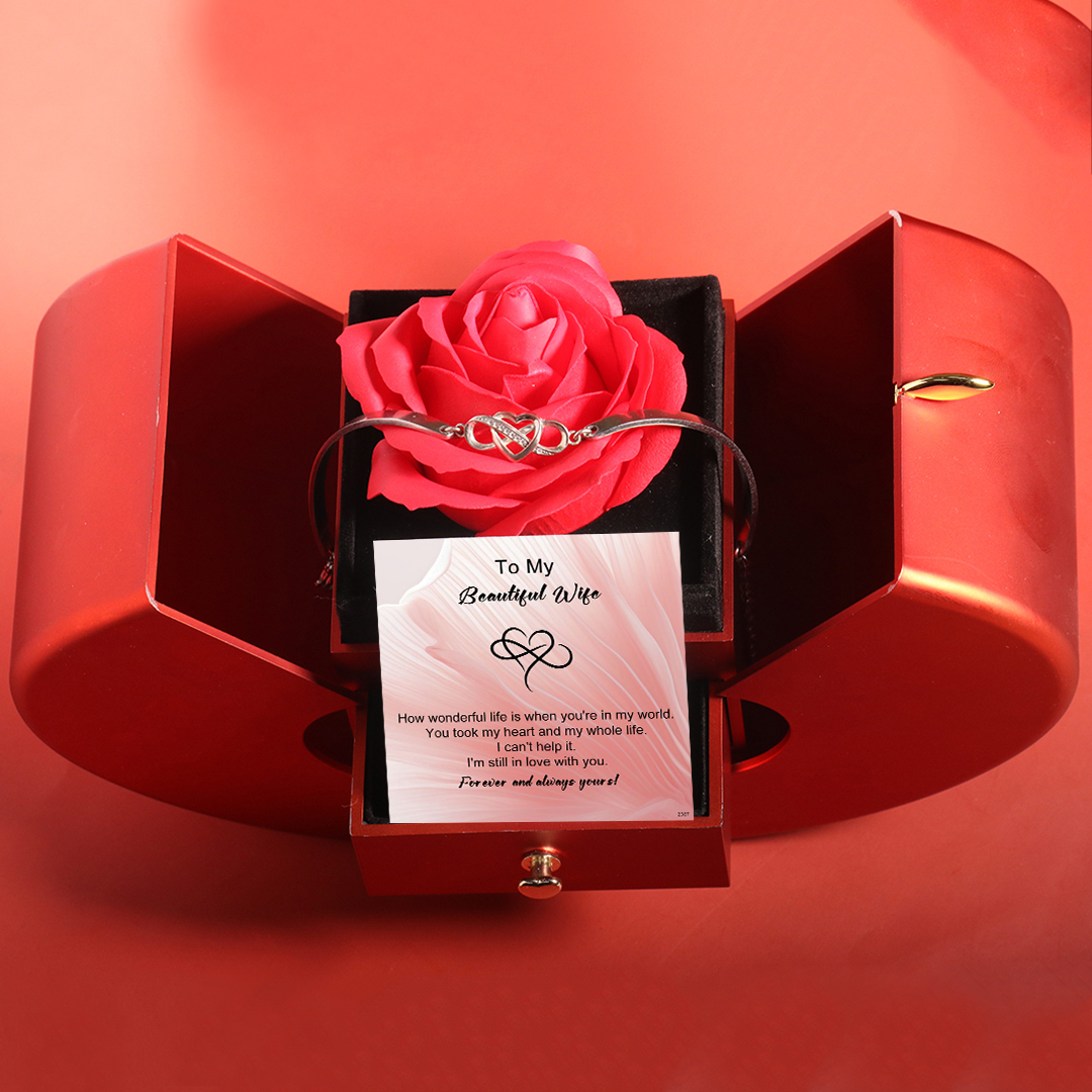 For Love - Forever & Always Yours Infinity Heart Bracelet