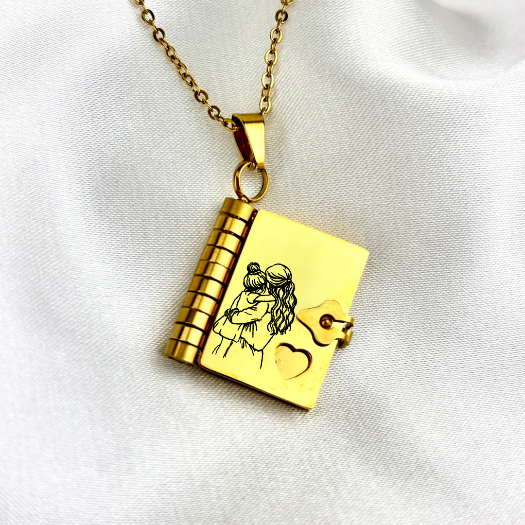 My Daughter Book Necklace