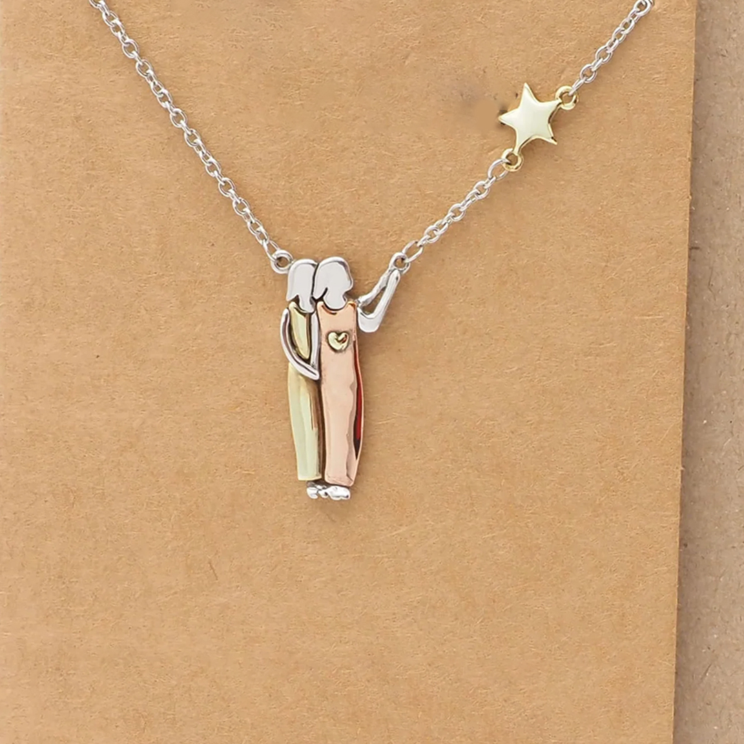 For Friend - Best friends are like thick thighs they stick together Stars Necklace