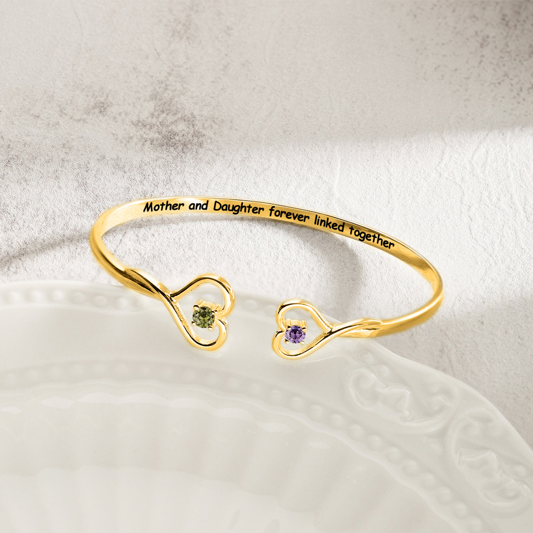 Customized Mother and Daughter Birthday Stone New Chapter Bracelet