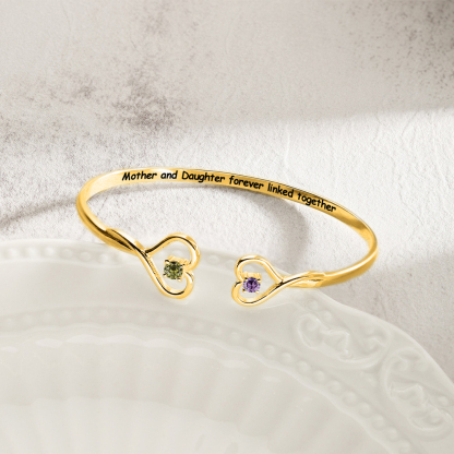 Customized Mother and Daughter Birthday Stone New Chapter Bracelet