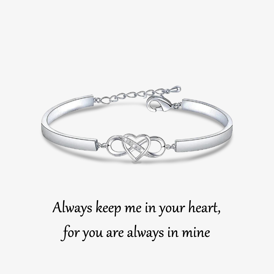 For Granddaughter - Always Keep Me In Your Heart Infinity Heart Bracelet