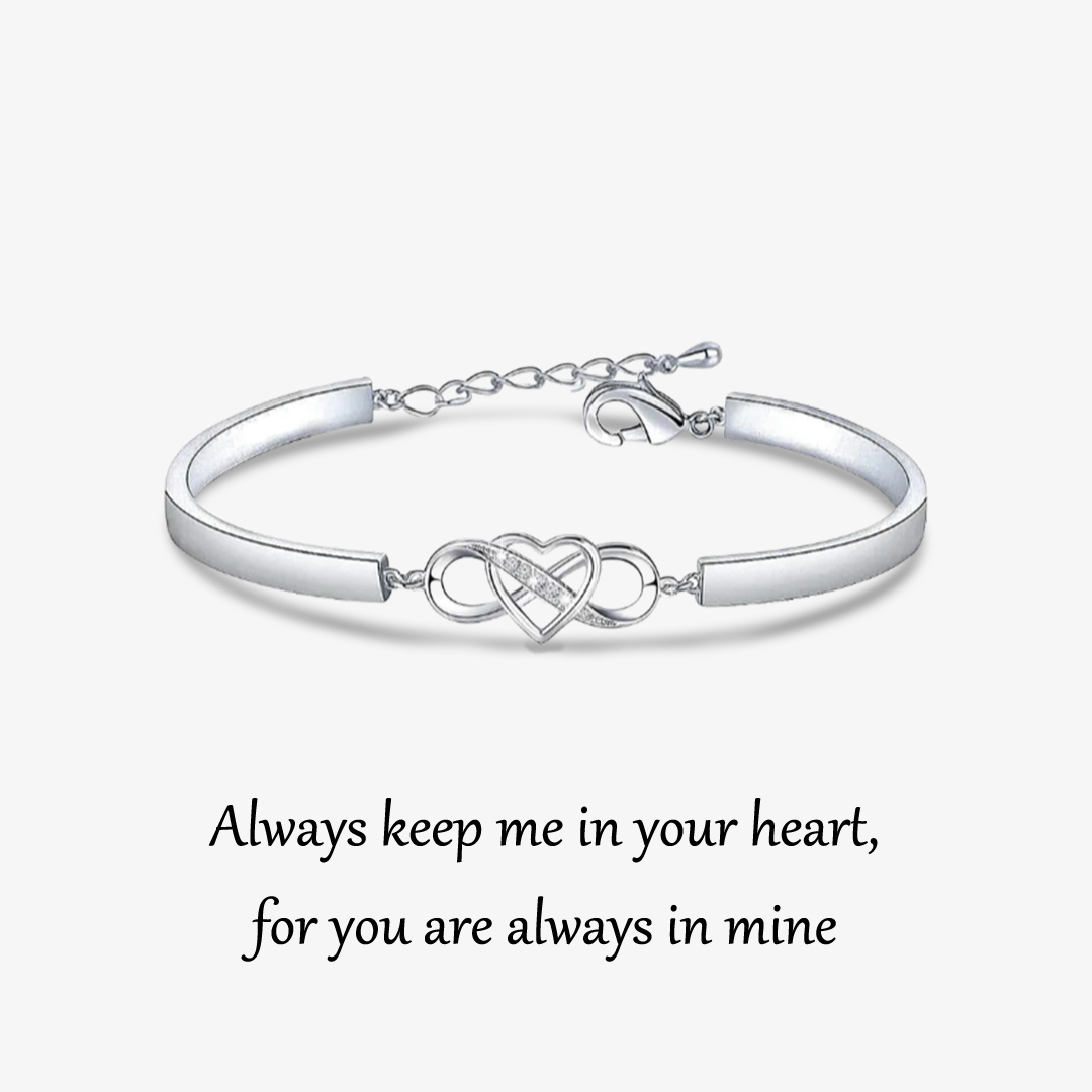 For Granddaughter - Always Keep Me In Your Heart Infinity Heart Bracelet