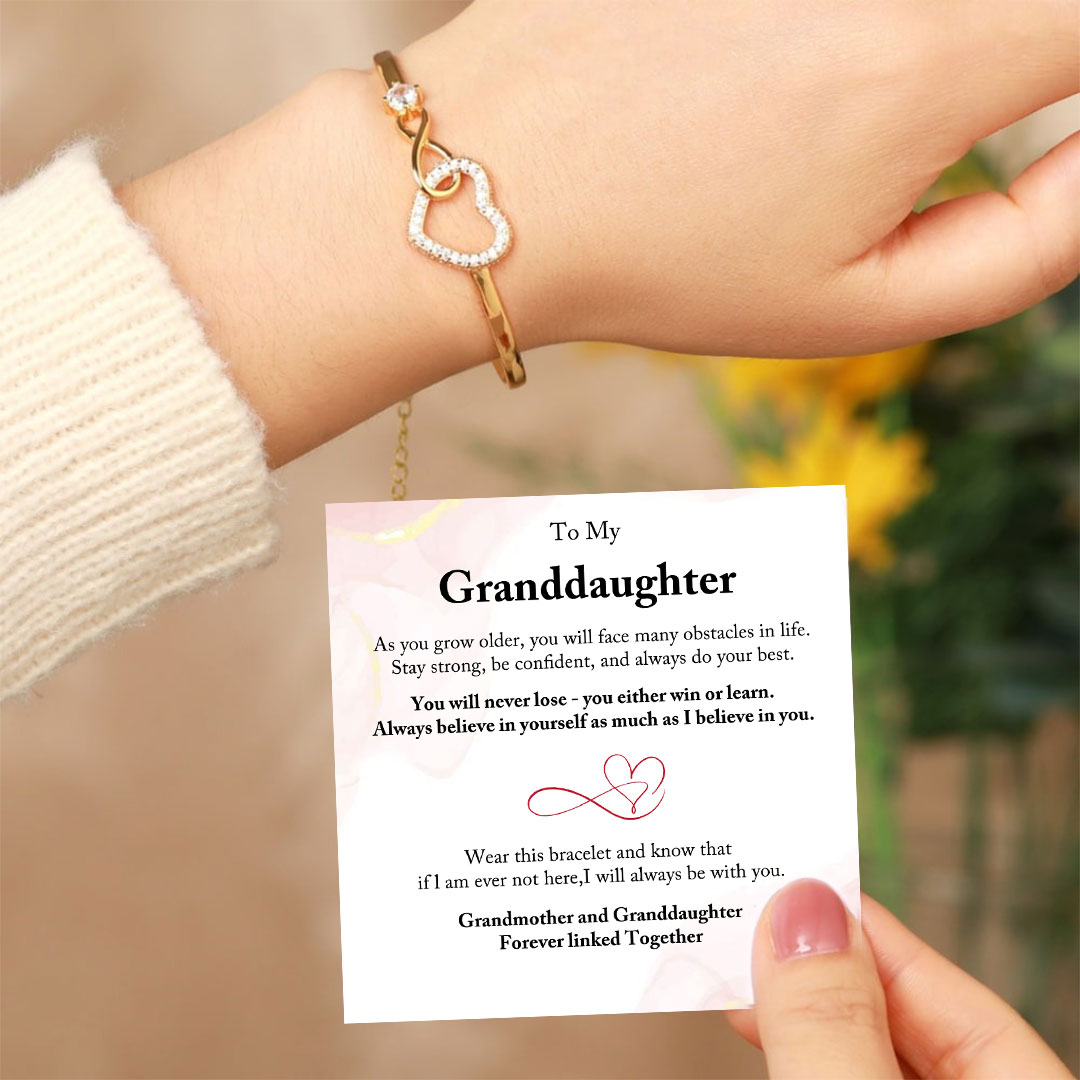 Grandmother and Granddaughter Forever linked Together Infinite Heart Bracelet