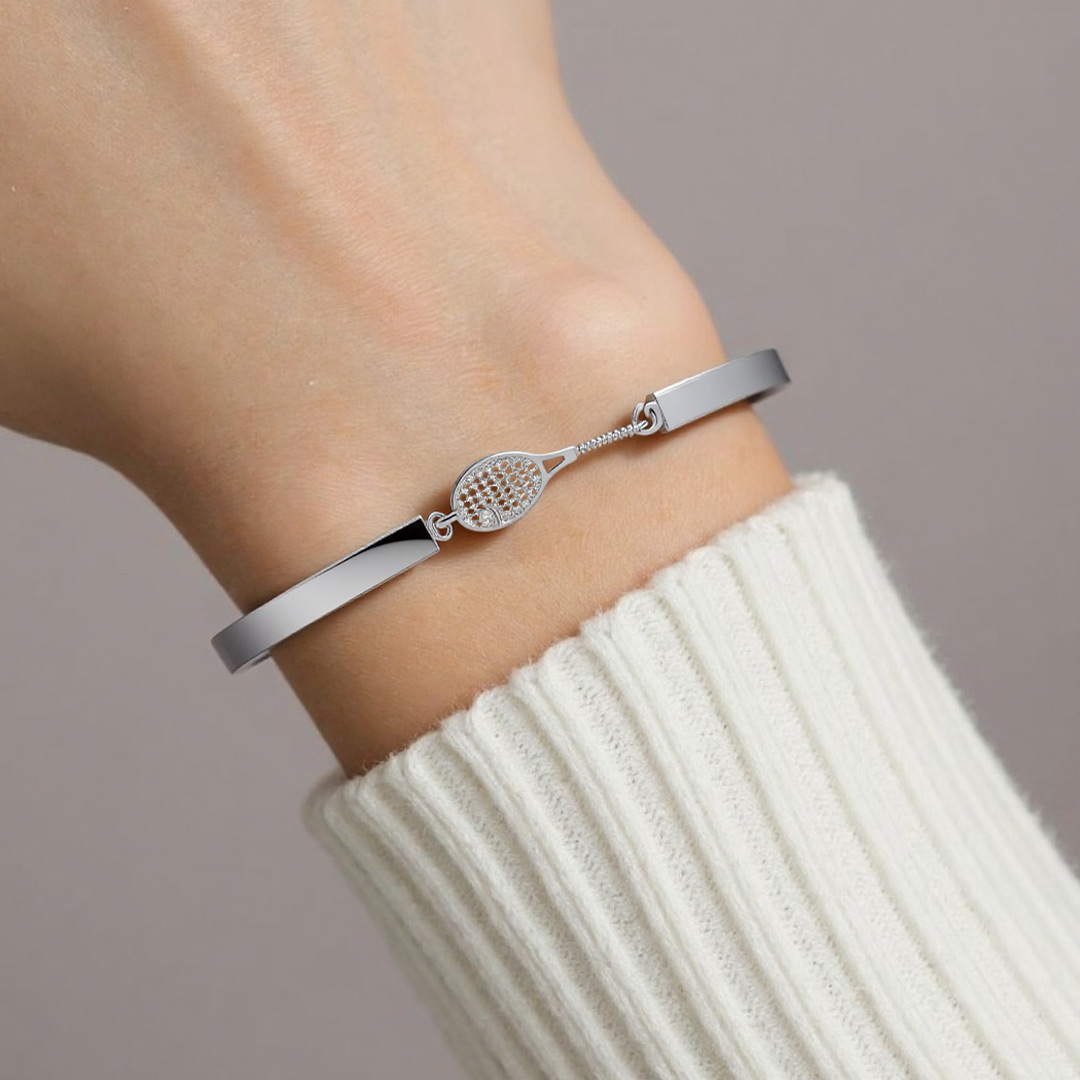 To My Granddaughter Who Loves Tennis Racket Bracelet