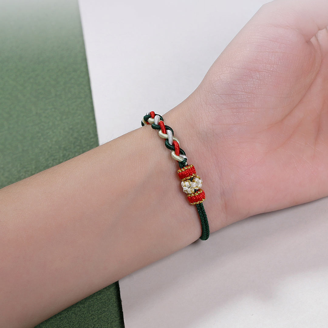 For Granddaughter - I'll be there for the highs and lows Peach Blossom Knot Bracelet