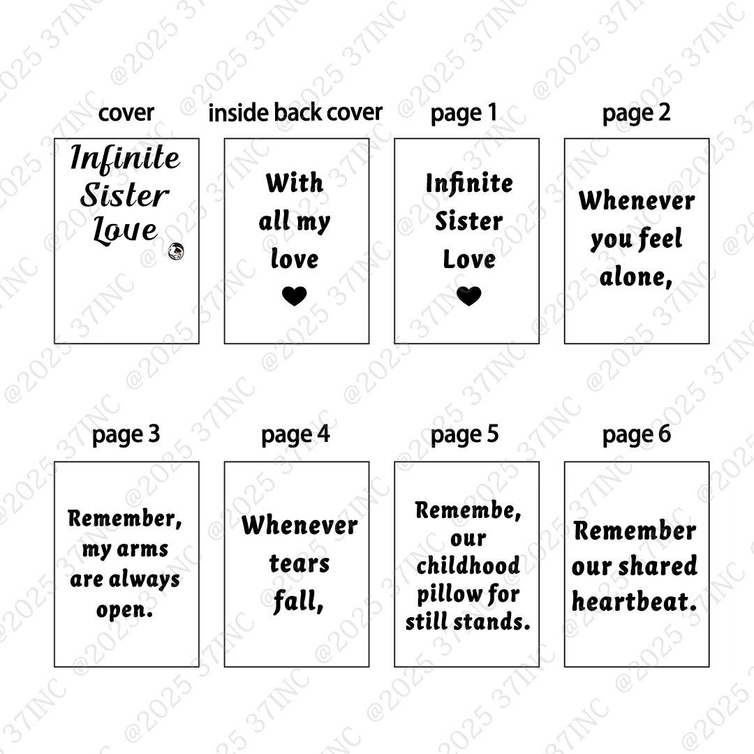 For Sisters- Infinite Sister Love Book Necklace