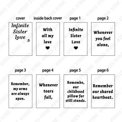 For Sisters- Infinite Sister Love Book Necklace