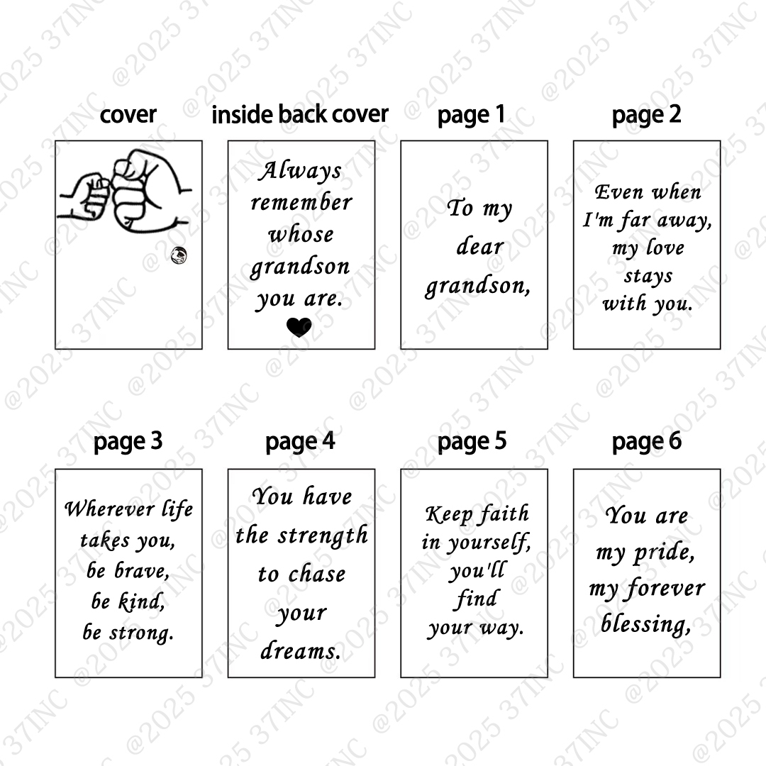 For Grandkids - My Love Stays With You Book Necklace