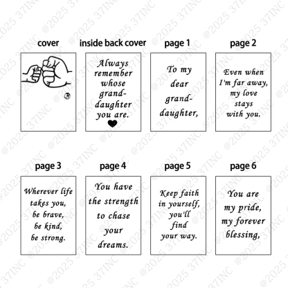 For Grandkids - My Love Stays With You Book Necklace