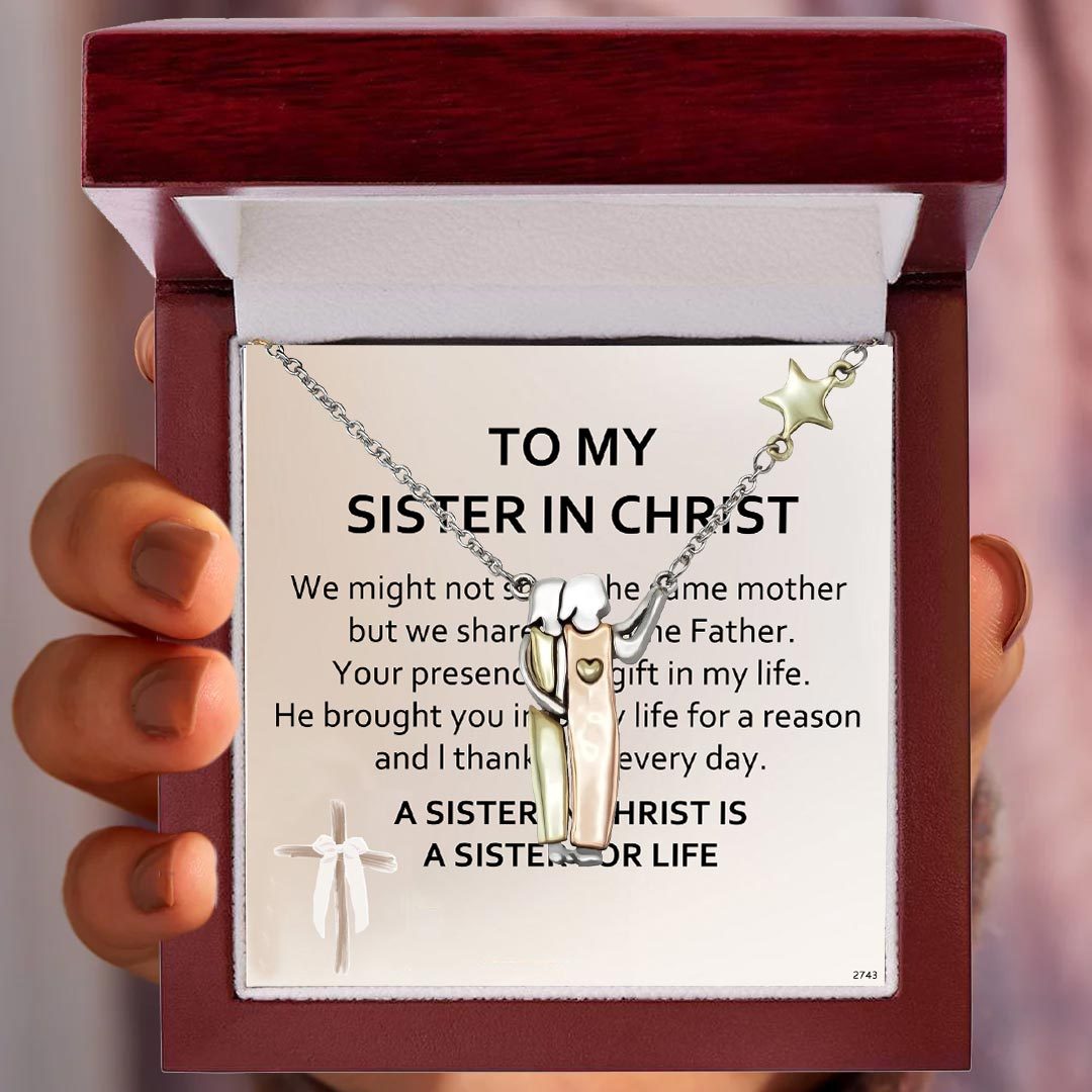 For Sister - A Sister In Christ Is A Sister For Life Star Pendant Necklace
