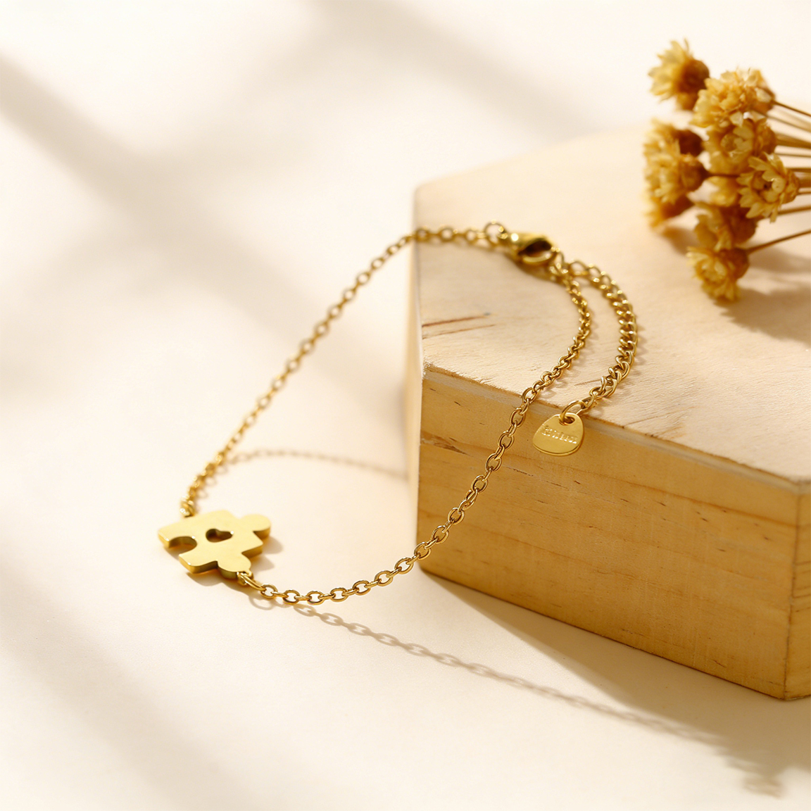 For bestie - Thank you for being such an important piece of my life puzzle bracelet