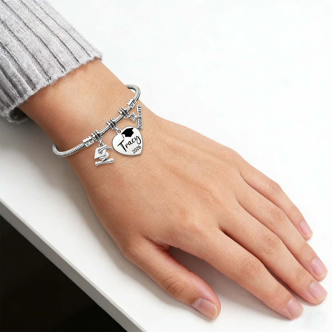 Personalized Custom Graduation Bracelet, Class of 2026