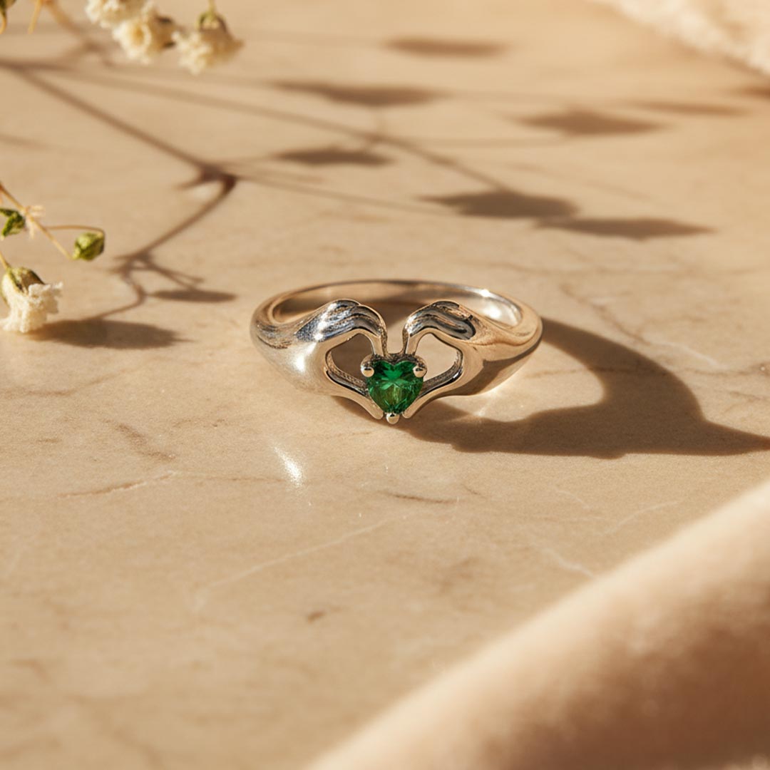 For Daughter - My Heart Is Always With You Custom Birthstone Ring