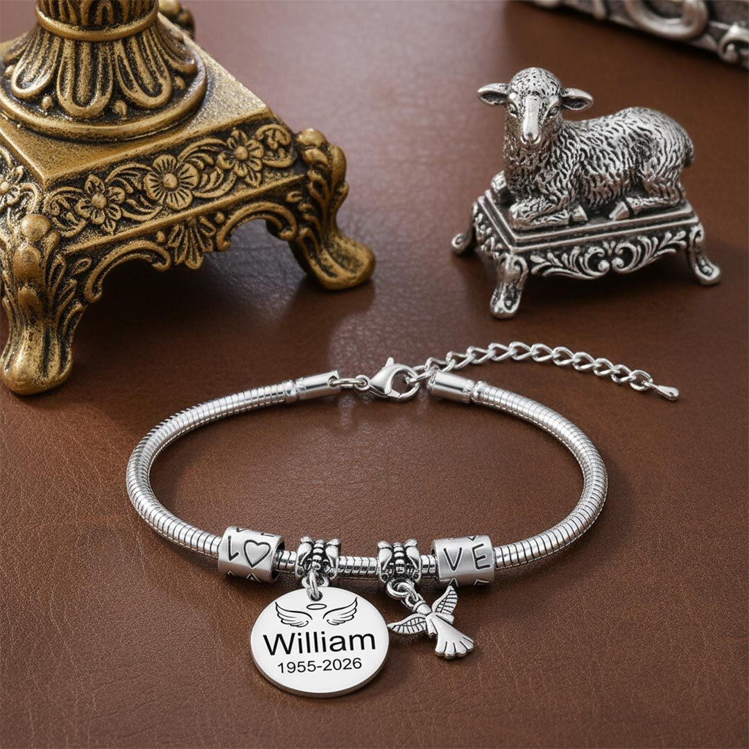 Personalized Angel Memorial Bracelet