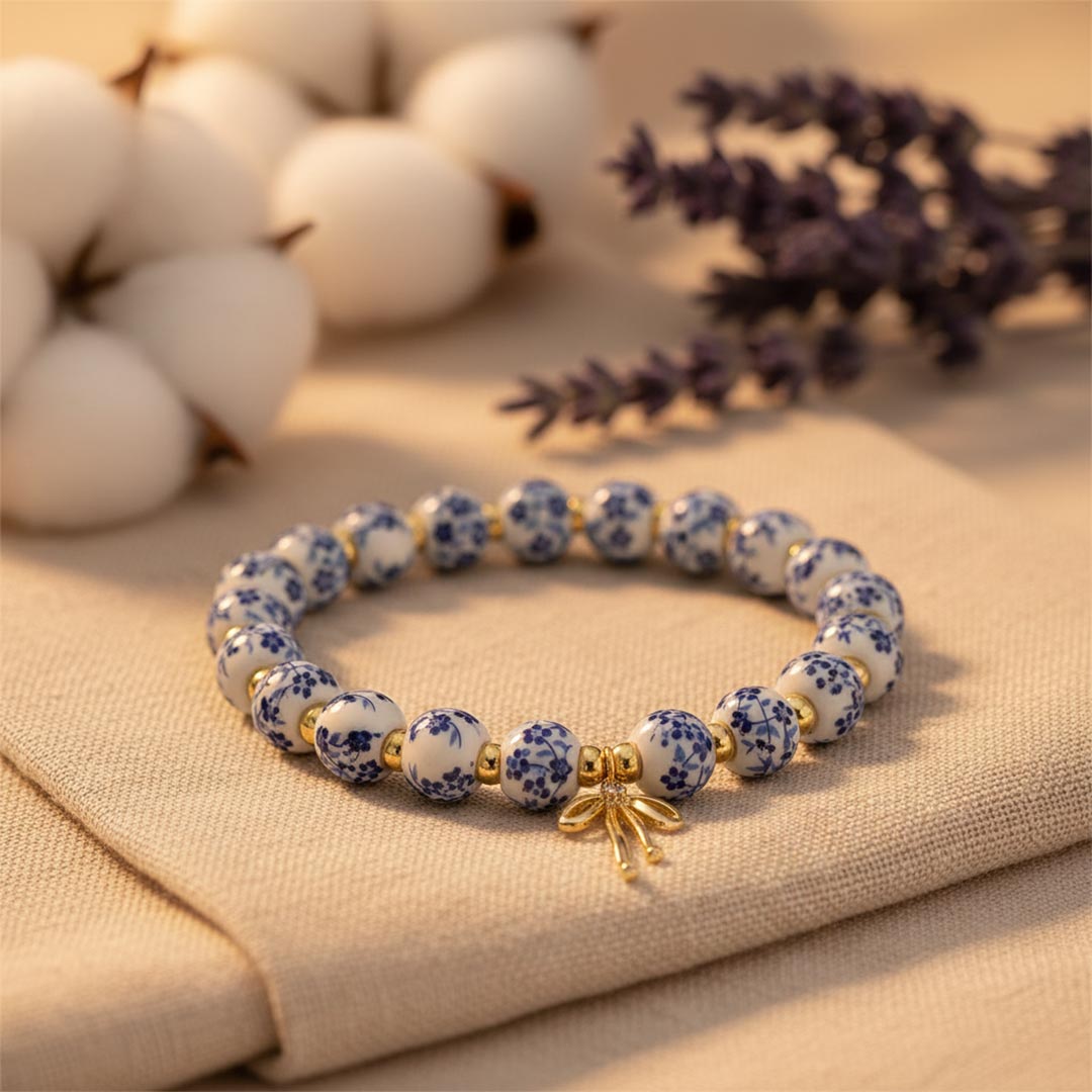 For Friends - Our Friendship Is A Knot Ceramic Bead Bracelet