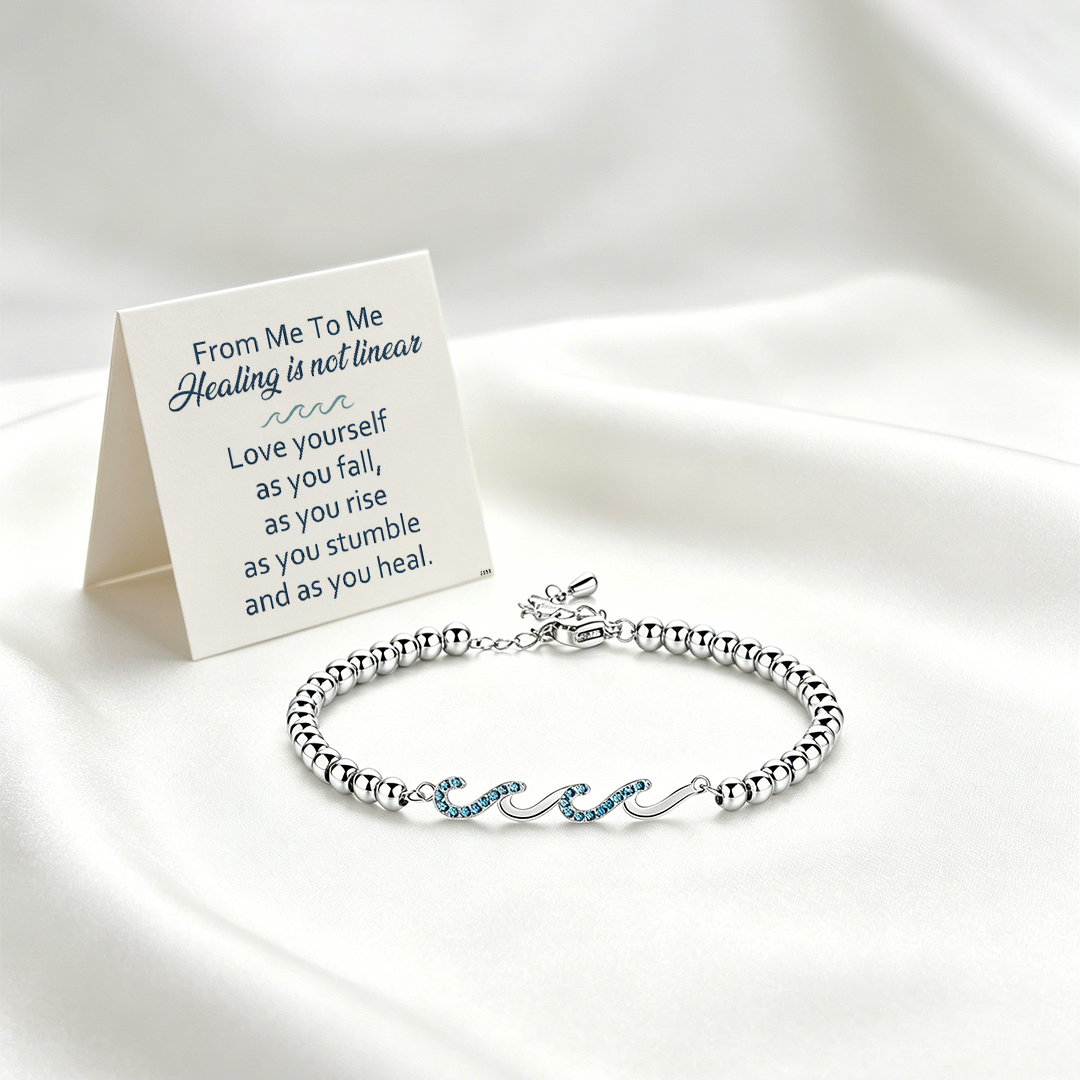 Love yourself every moment with this wave bracelet