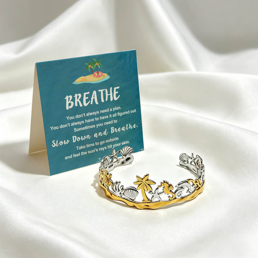 Slow Down And Breathe Ring And Bracelet