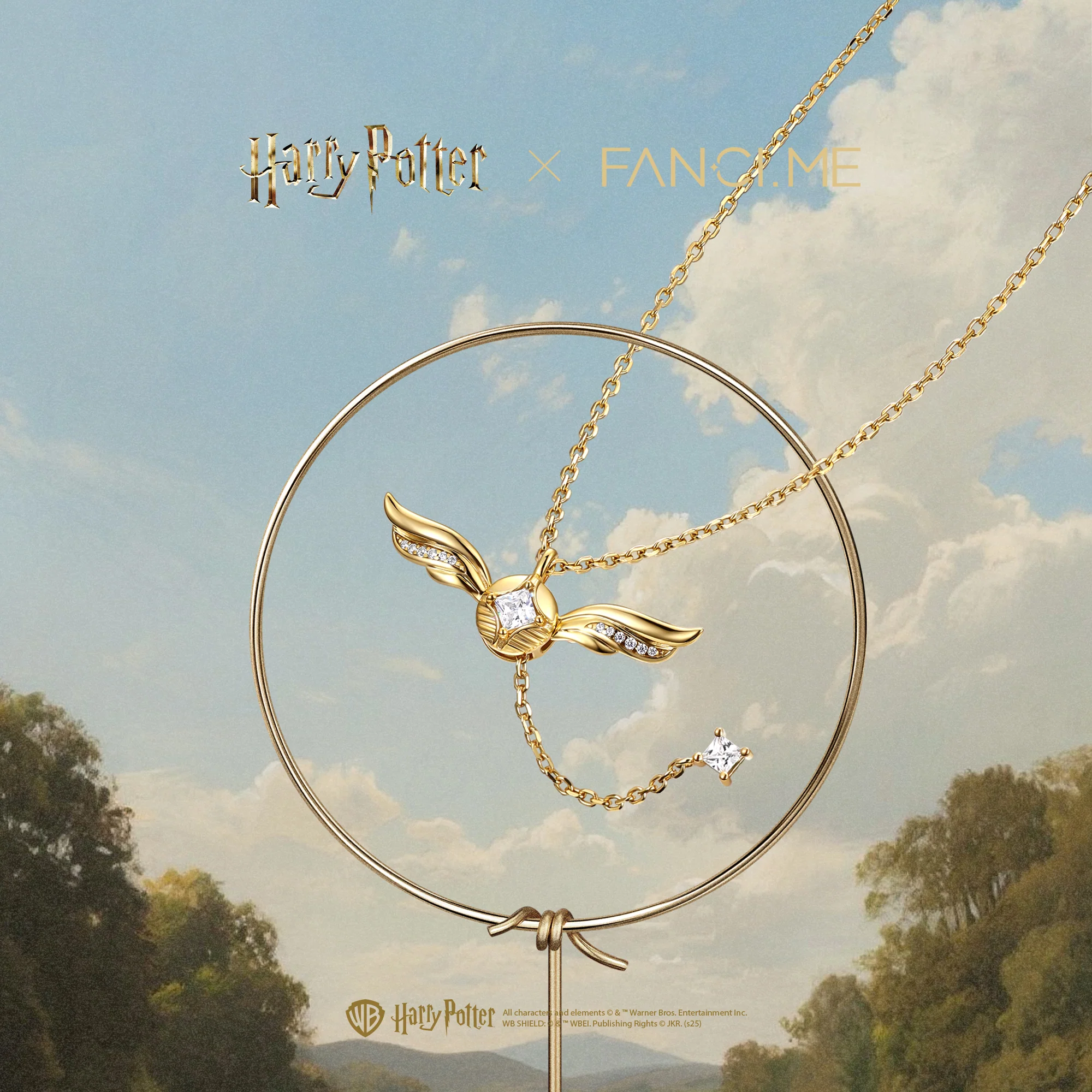 Harry Potter Golden Snitch Necklace