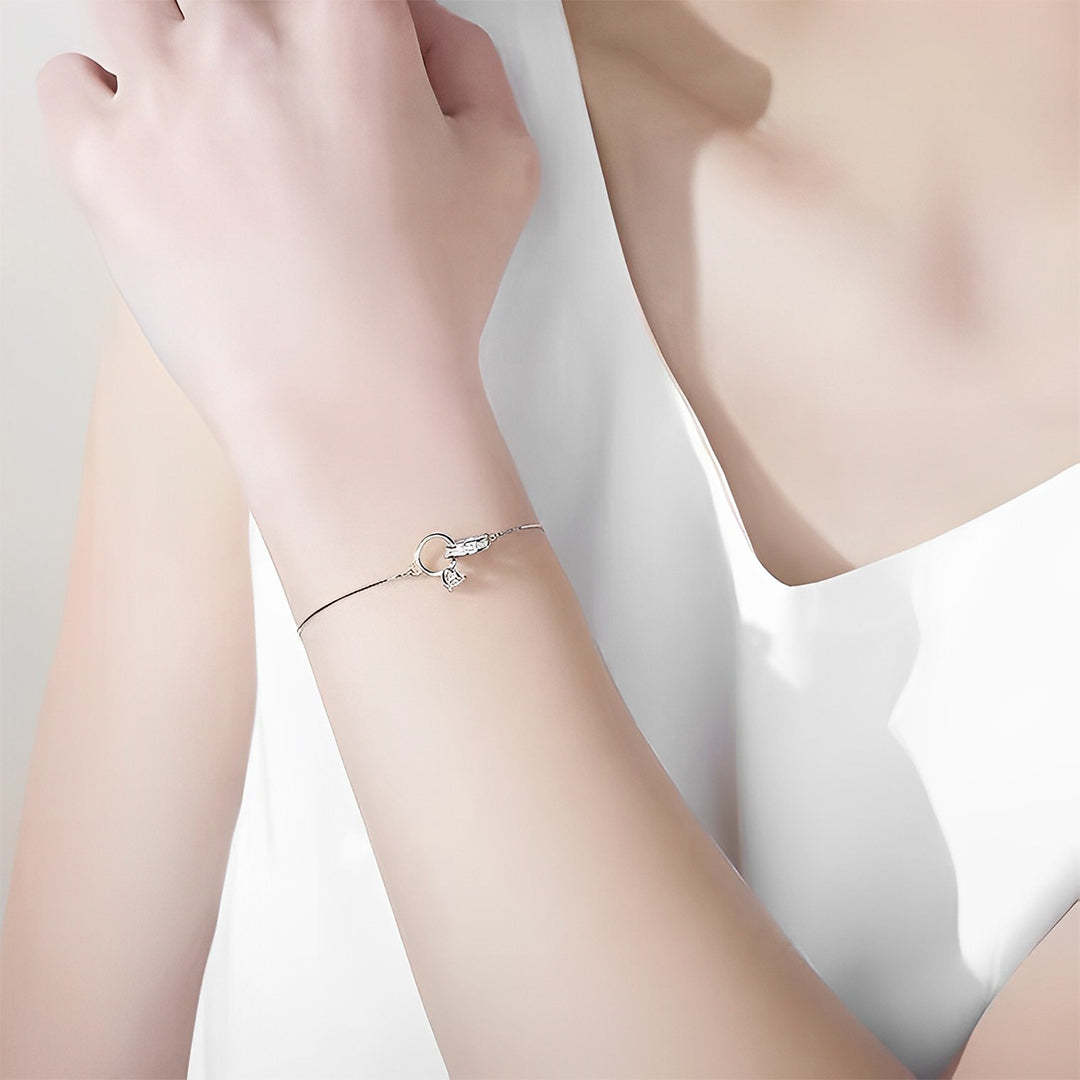 For Wife - S925 Interlocking Diamond Bracelet