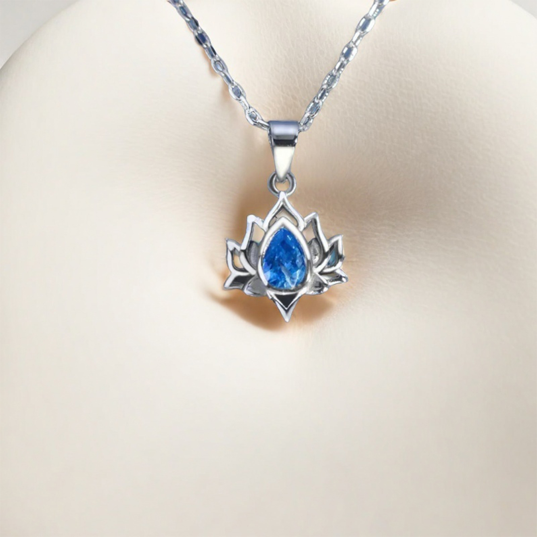 Rebirth crystal lotus necklace