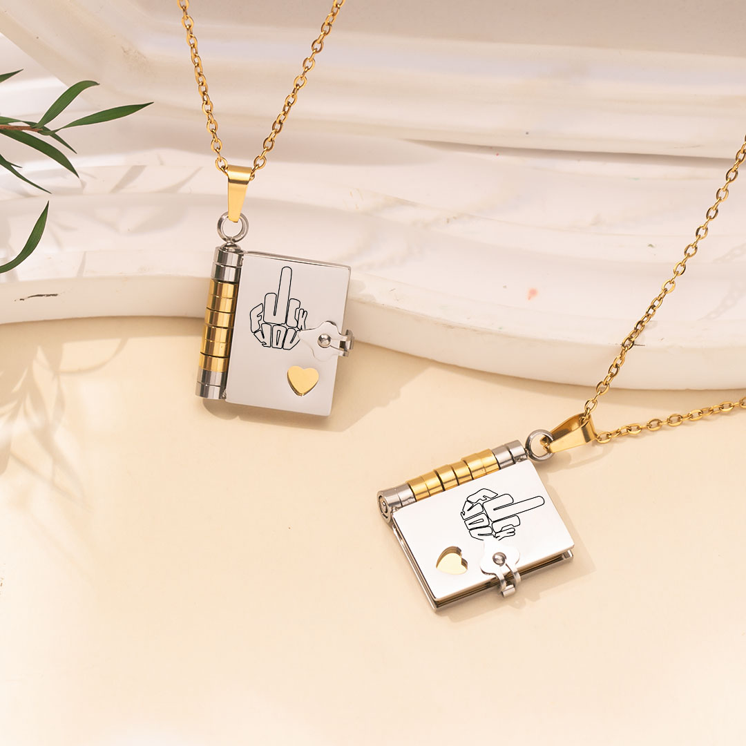 Fuck  It Book Necklace