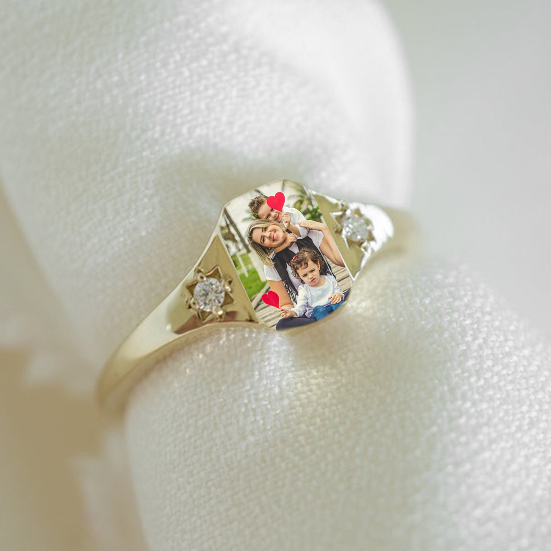 For Mother - Photo Custom Ring