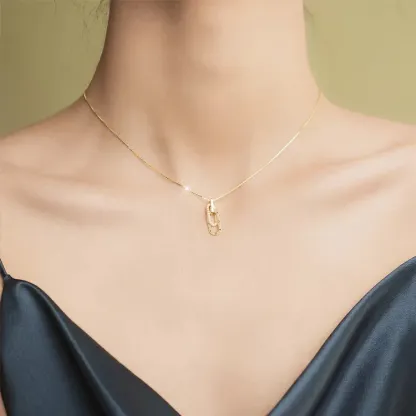 S925 Mother & Daughter Forever Linked Together Necklace - Silver