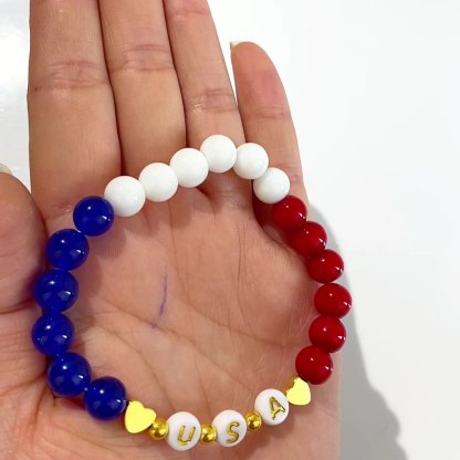 USA Letter Beads Bracelet
