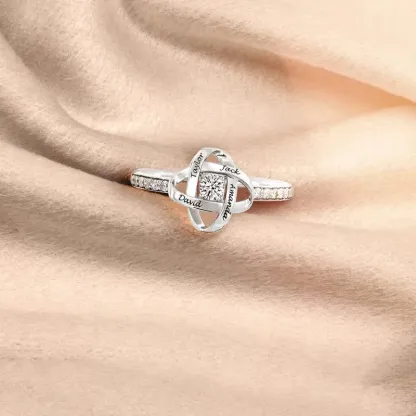 For Mother - S925 Custom Name Knot Ring