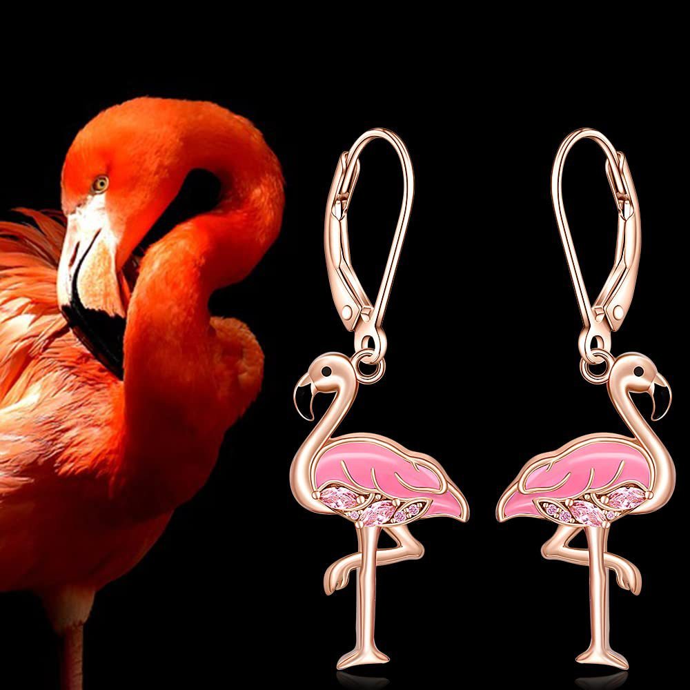 Flamingo Enamed Earrings