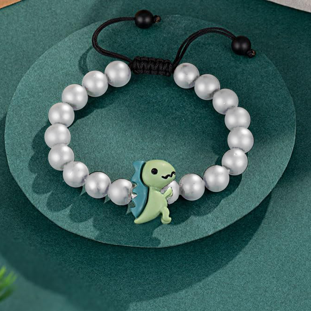 For Granddaughter- You are braver than you believe Dinosaur Bracelet