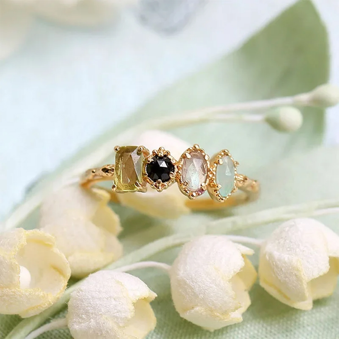 Personalized Multiple Stones Grandma Mom Family Ring