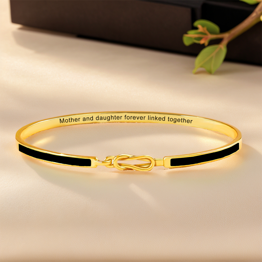 Mom & Daughter Forever Linked Enamel Knot Bracelet