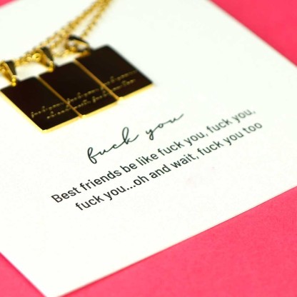 For Friends - Fuck You All Set Necklace