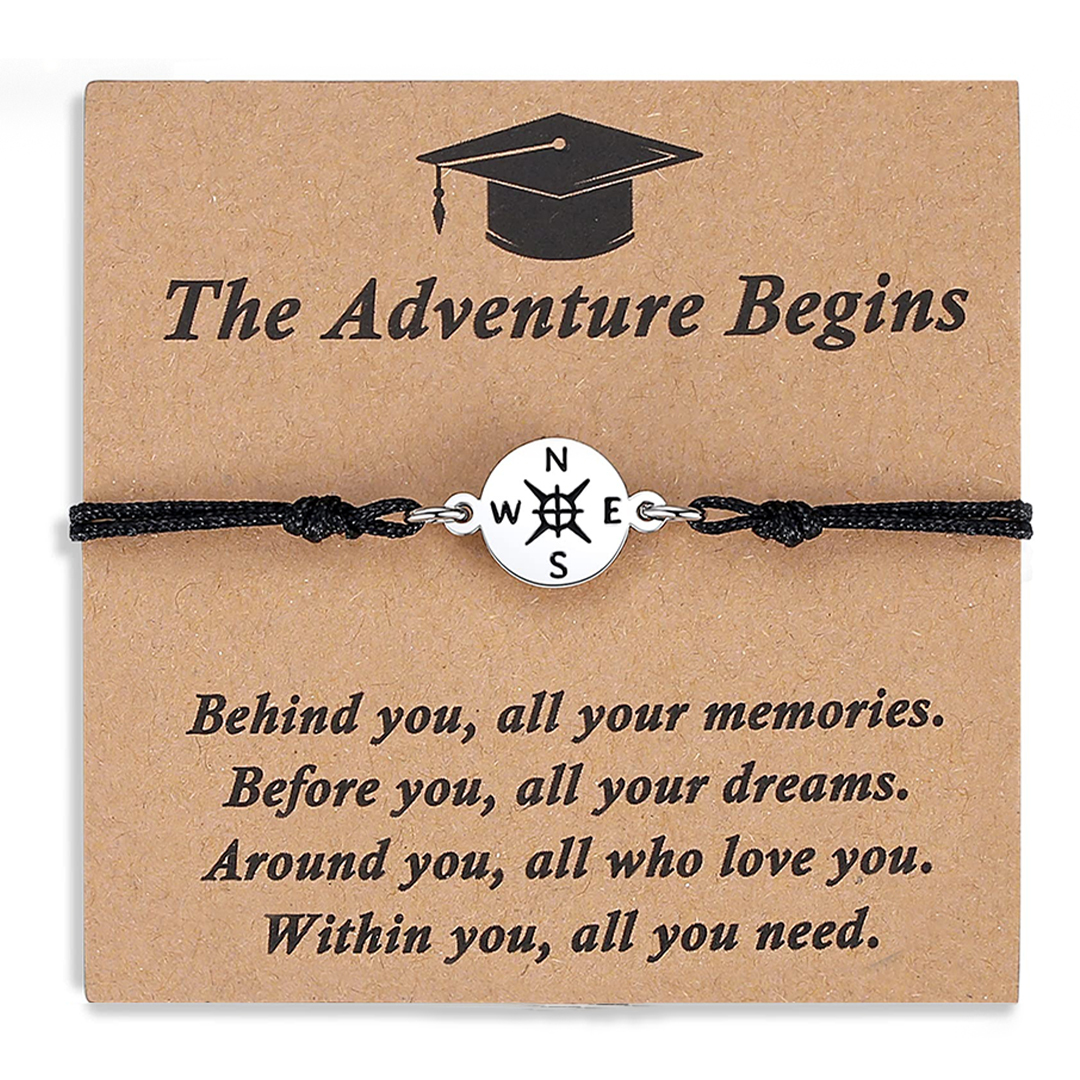 The Adventure Begins Compass Bracelet