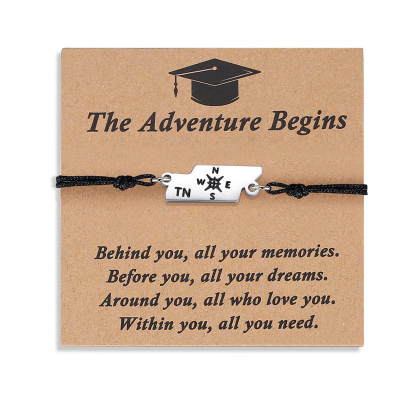 The Adventure Begins Map Bracelet