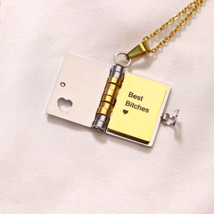 For Friends- Best Bicthes Book Necklace