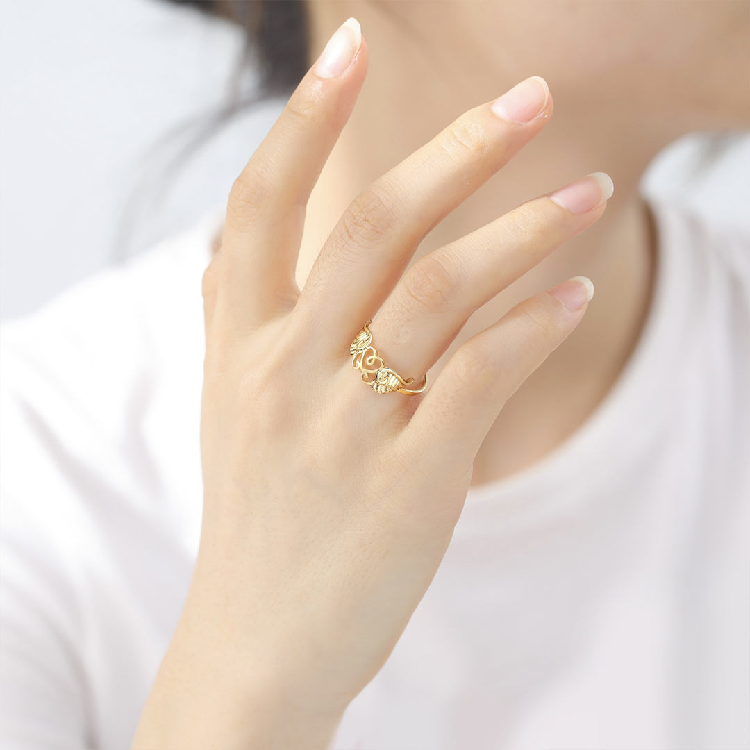 I Am Not A Widow Heart Wings Open Ring