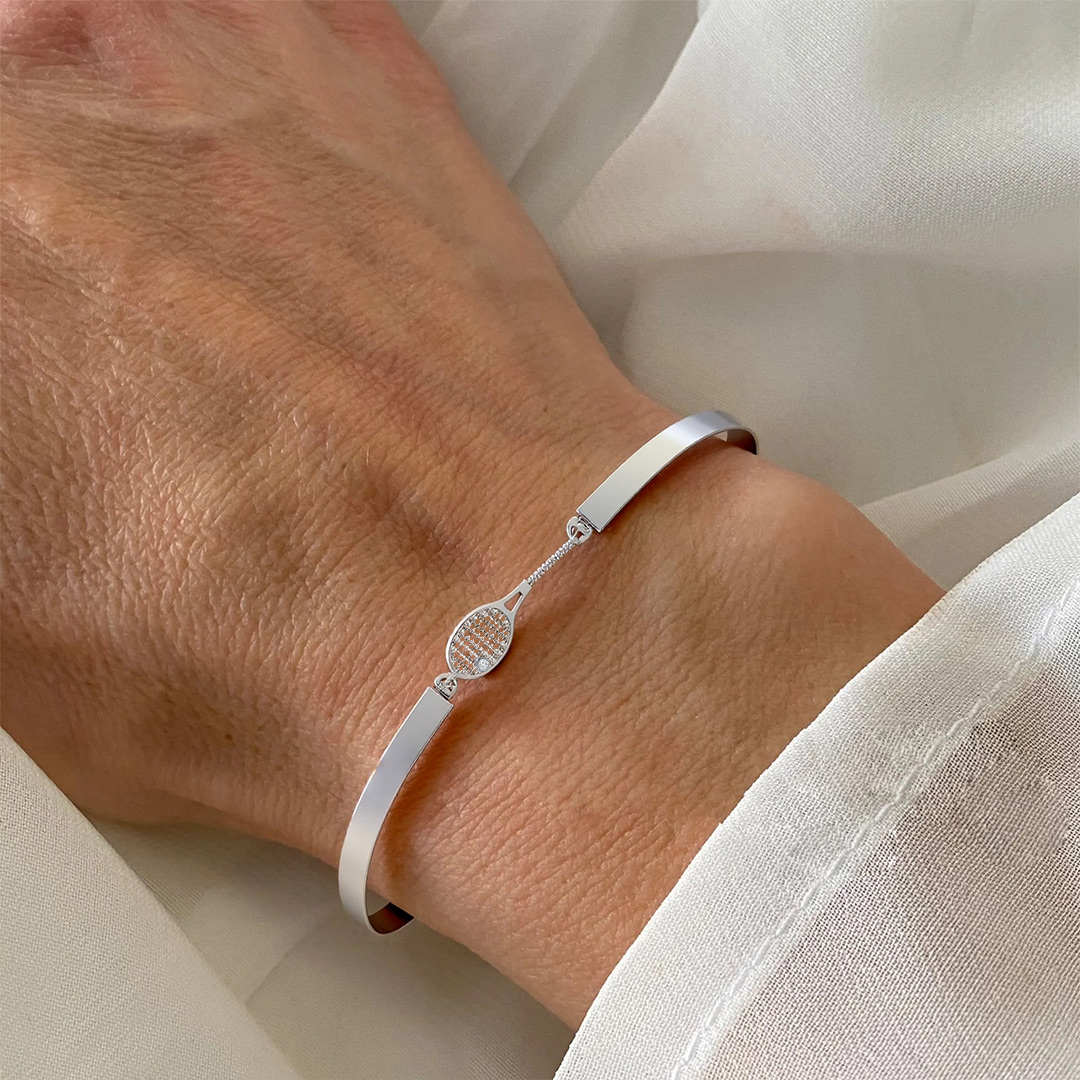To My Granddaughter Who Loves Tennis Racket Bracelet