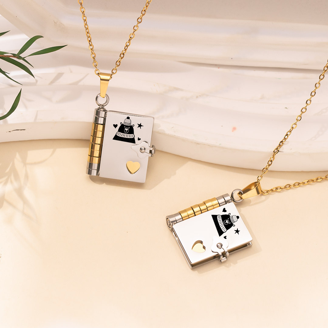 For Friends - I would fight a bear for you Book Necklace