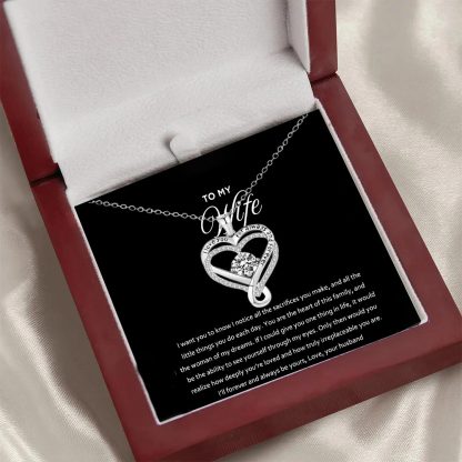 I'll Forever And Always Be Yours Engraved Heart Necklace