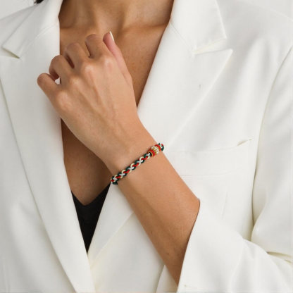 For Granddaughter - I'll be there for the highs and lows Peach Blossom Knot Bracelet