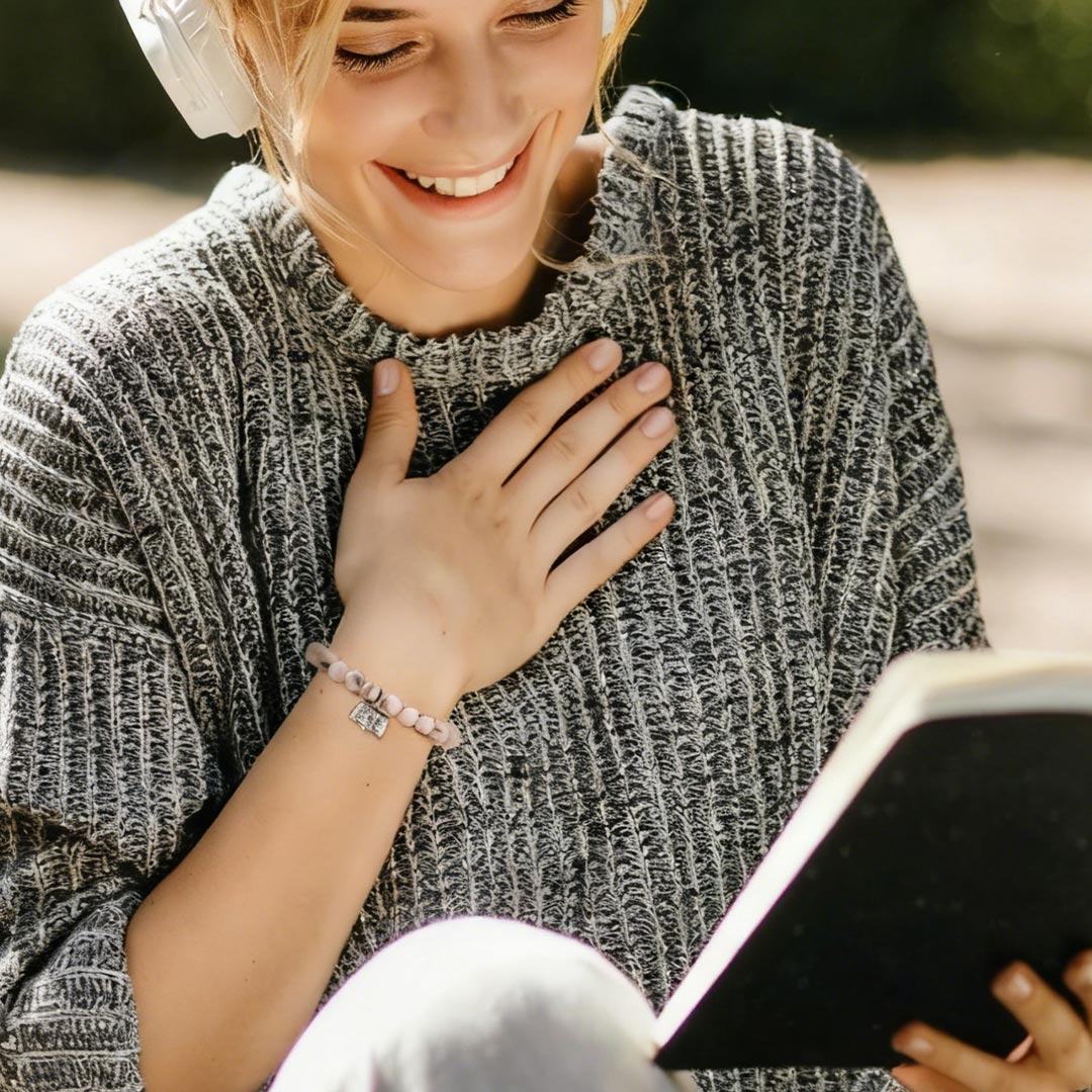 For Granddaughter - I love you forever and always Book Beaded Bracelet