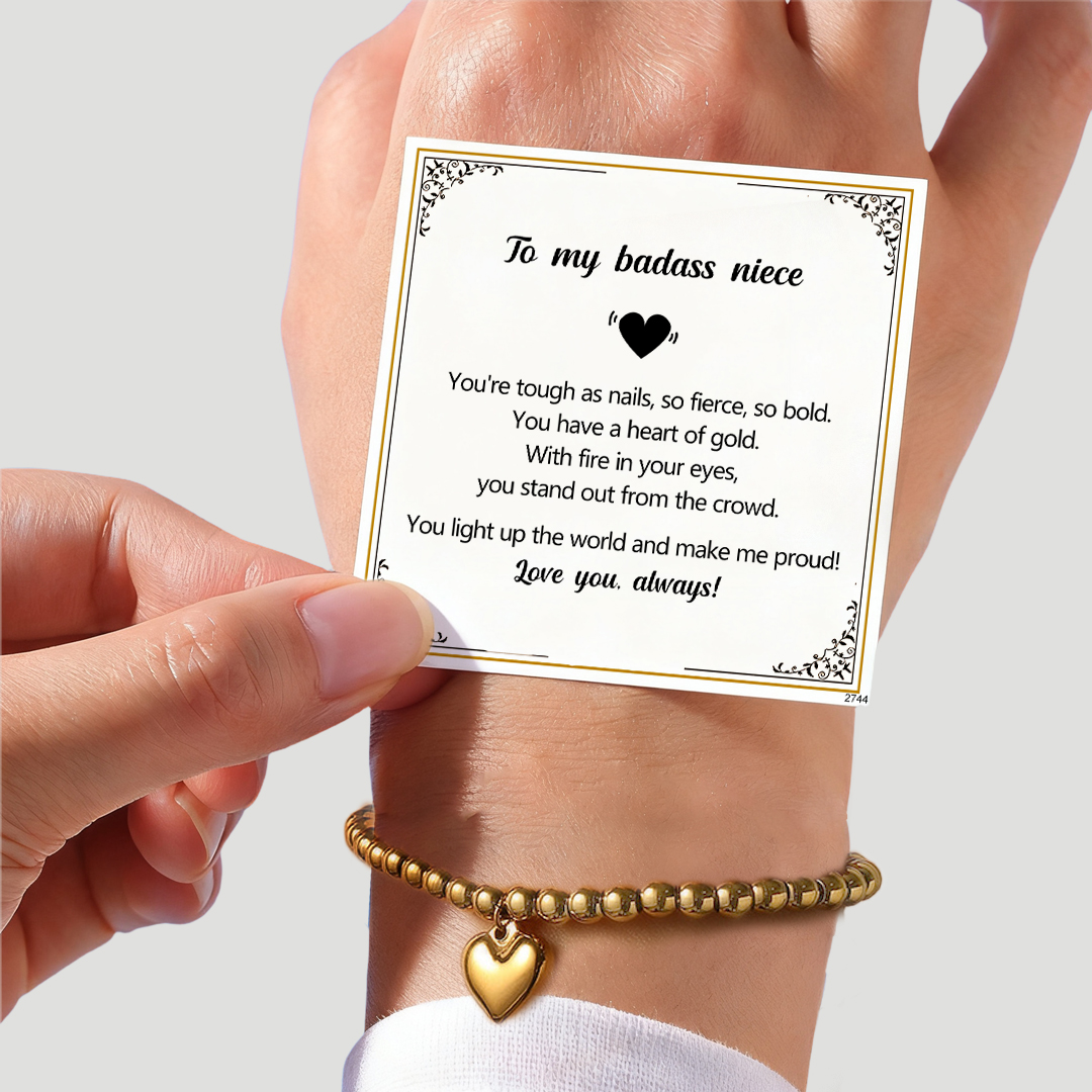 For Niece- You light up the world and make me proud Beaded Bracelet